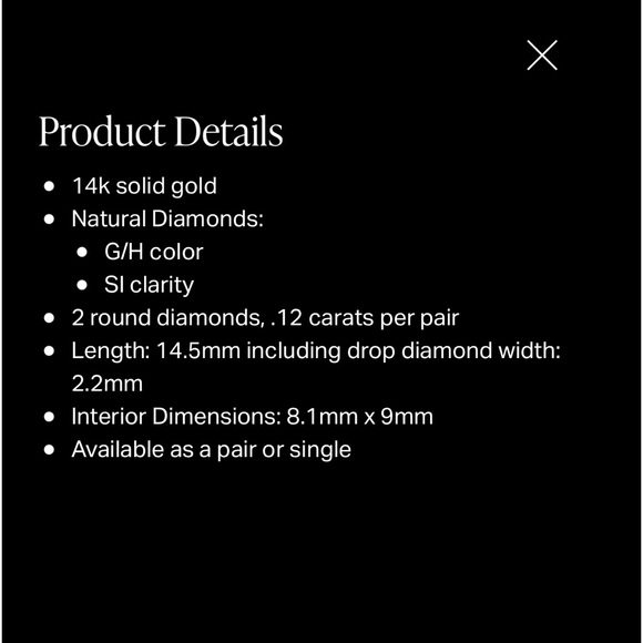 Ring Concierge Chain Diamond Drop Huggies - Picture 6 of 9